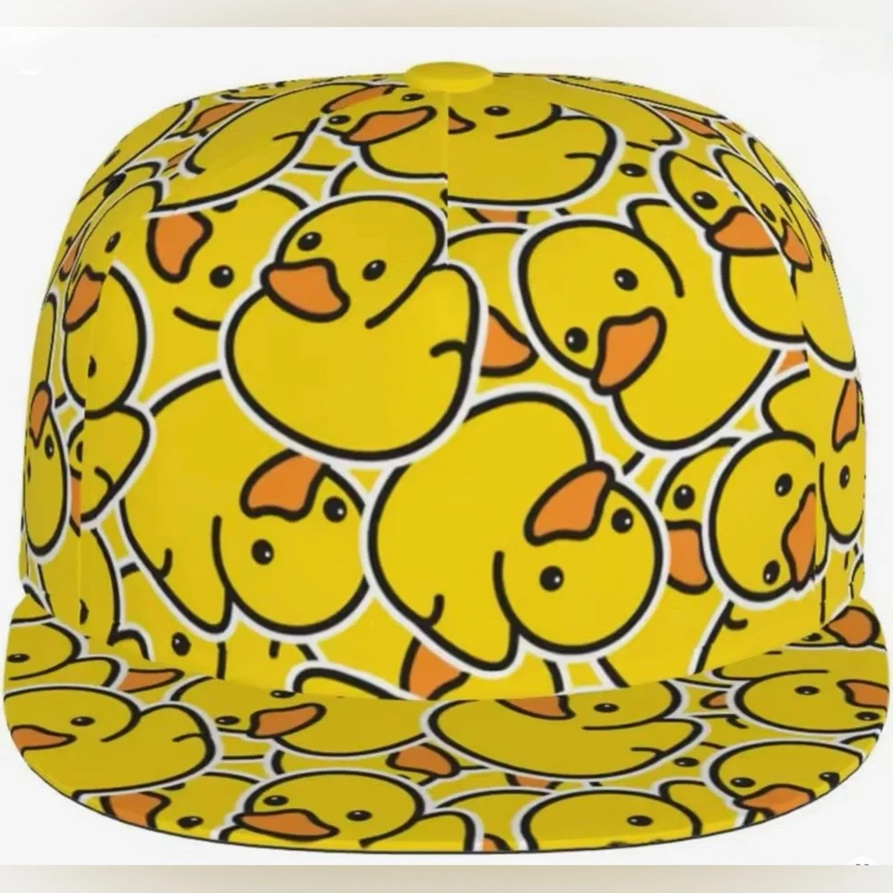Yellow Duck Pattern Cap‎